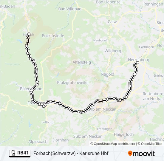 RB41 Train Line Map
