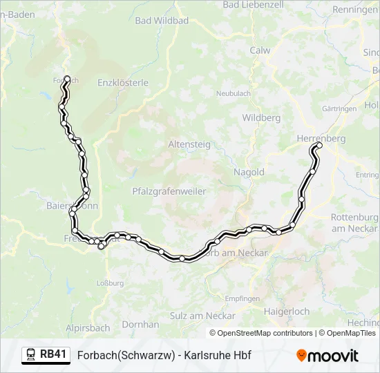 RB41 Train Line Map