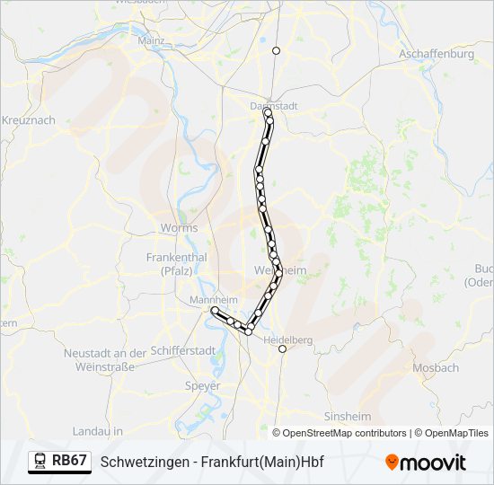 RB67 Train Line Map