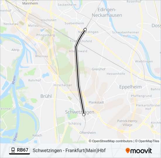 RB67 Train Line Map