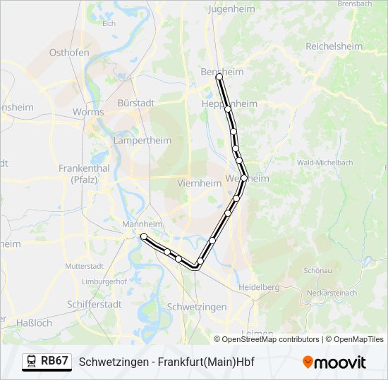 RB67 Train Line Map