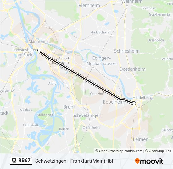 RB67 Train Line Map