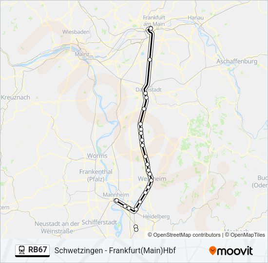 RB67 Train Line Map