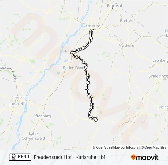 RE40 Train Line Map