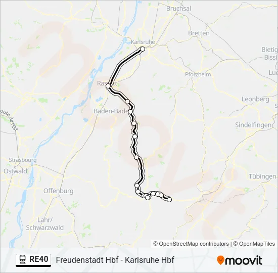 RE40 Train Line Map