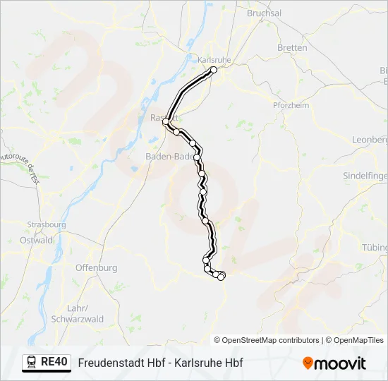 RE40 Train Line Map