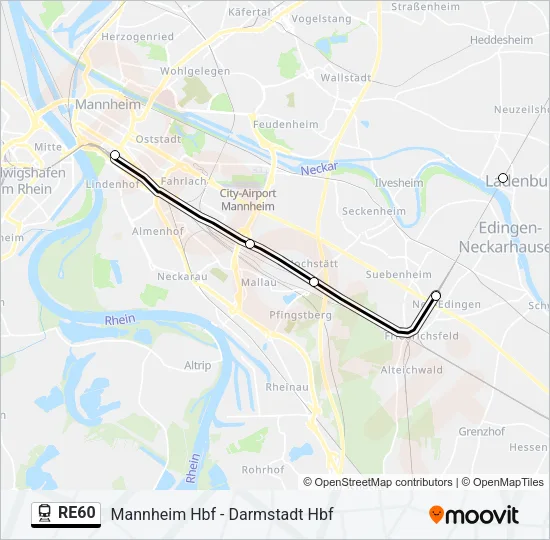 RE60 Train Line Map