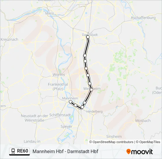 RE60 Train Line Map