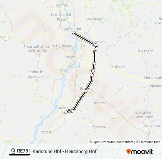 RE73 Train Line Map