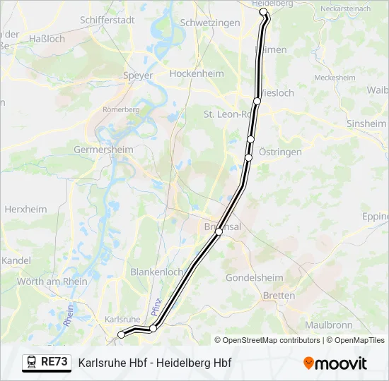 RE73 Train Line Map