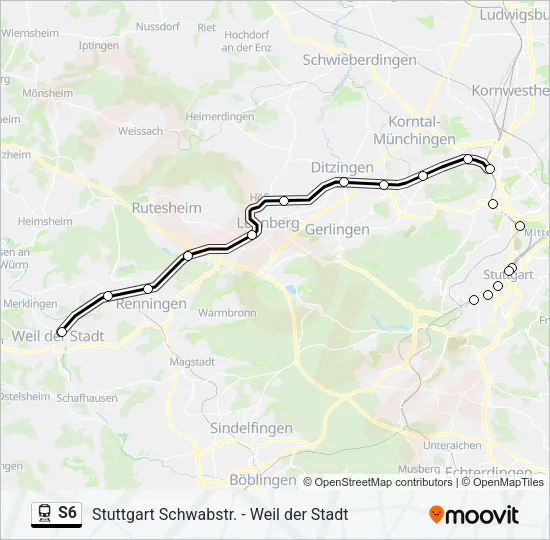 S6 Train Line Map