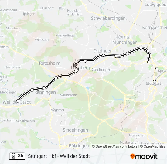 S6 Train Line Map
