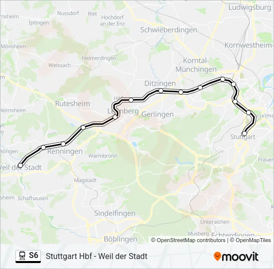 S6 Train Line Map
