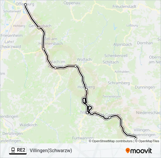 RE2 Train Line Map