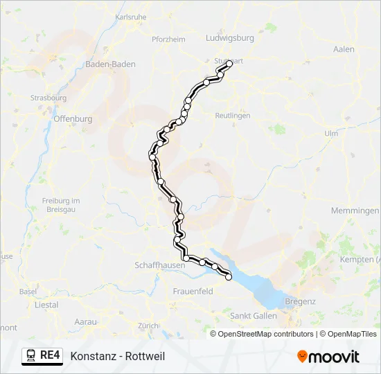 RE4 Train Line Map