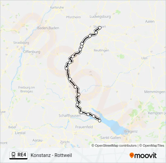 RE4 Train Line Map