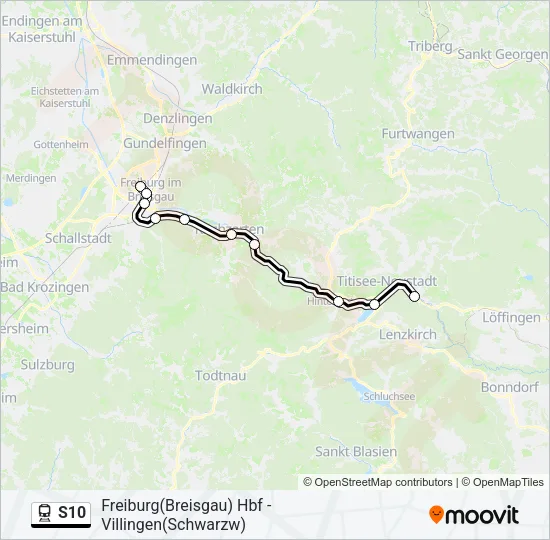 S10 Train Line Map