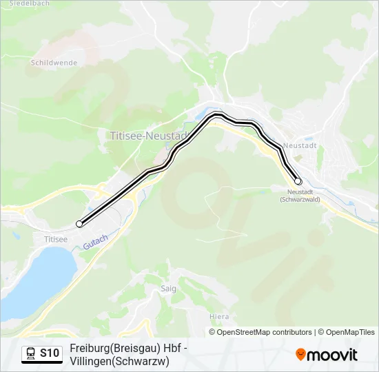 S10 Train Line Map