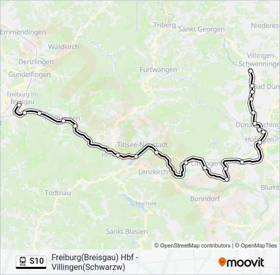 S10 Train Line Map