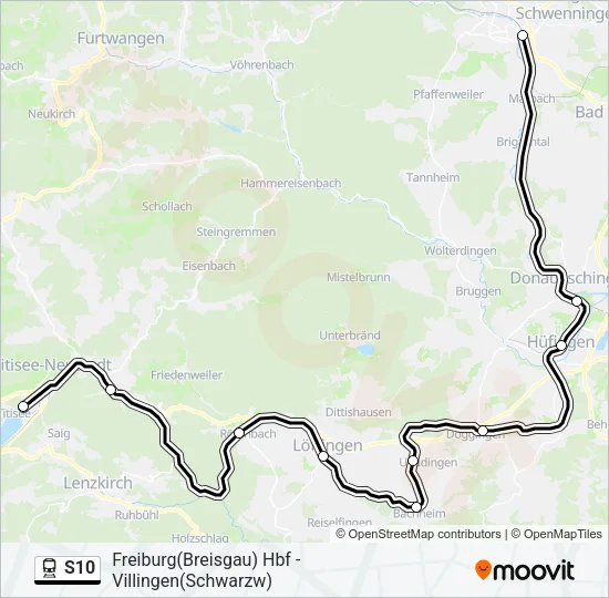 S10 Train Line Map