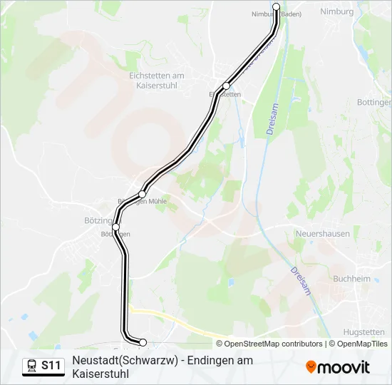 S11 Train Line Map