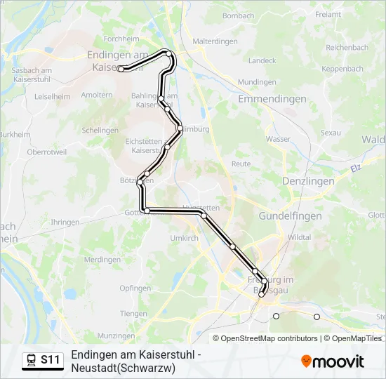 S11 Train Line Map