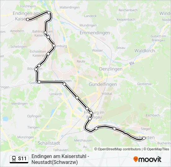S11 Train Line Map