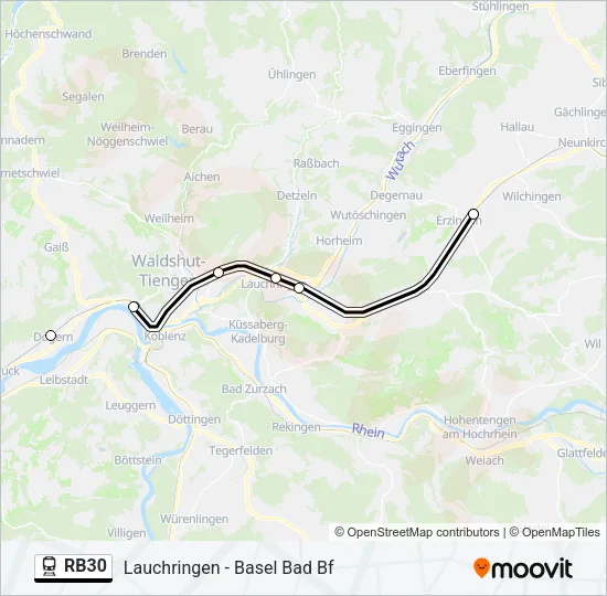 RB30 Train Line Map