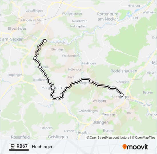 RB67 Train Line Map