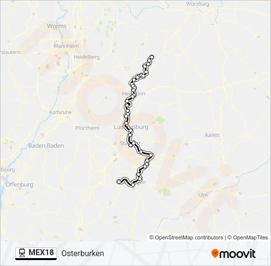 MEX18 Train Line Map