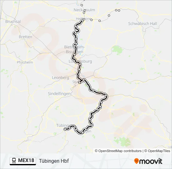 MEX18 Train Line Map