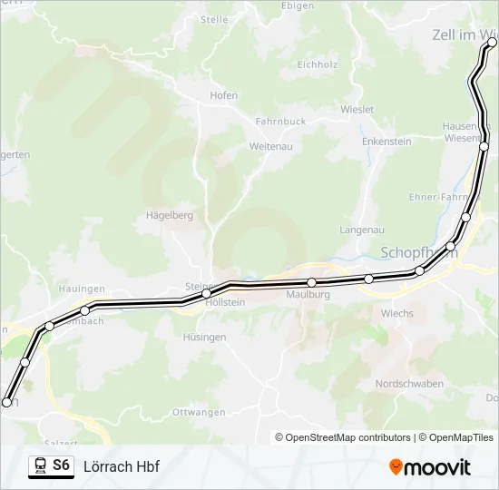 S6 Train Line Map