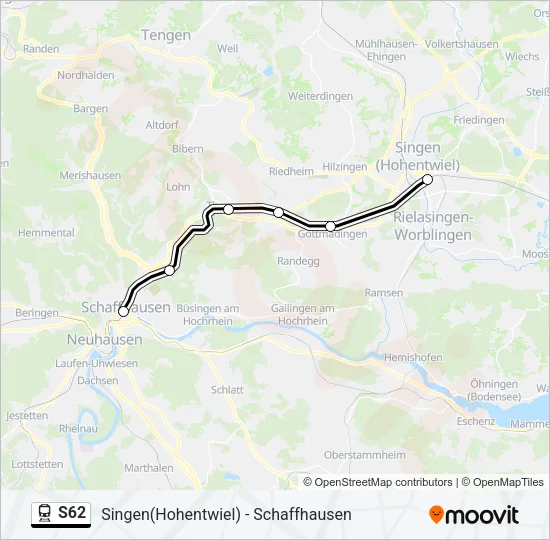 S62 Train Line Map