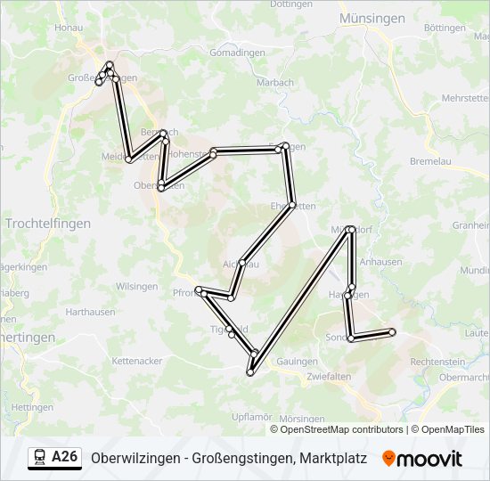 A26 Train Line Map