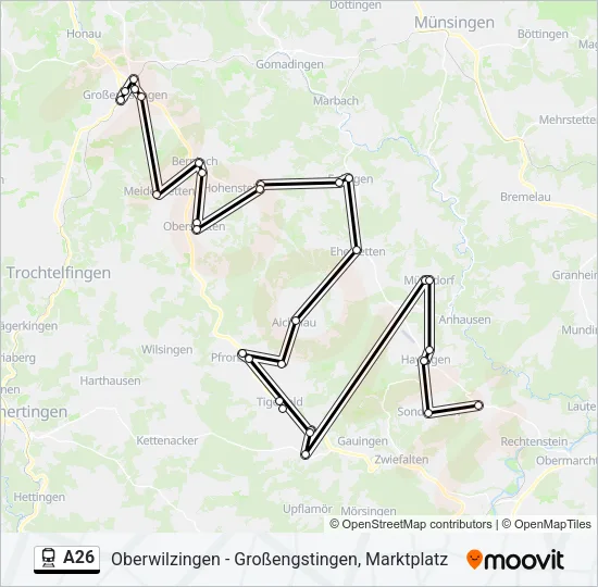 A26 Train Line Map