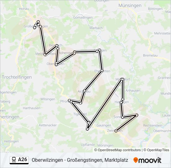 A26 Train Line Map