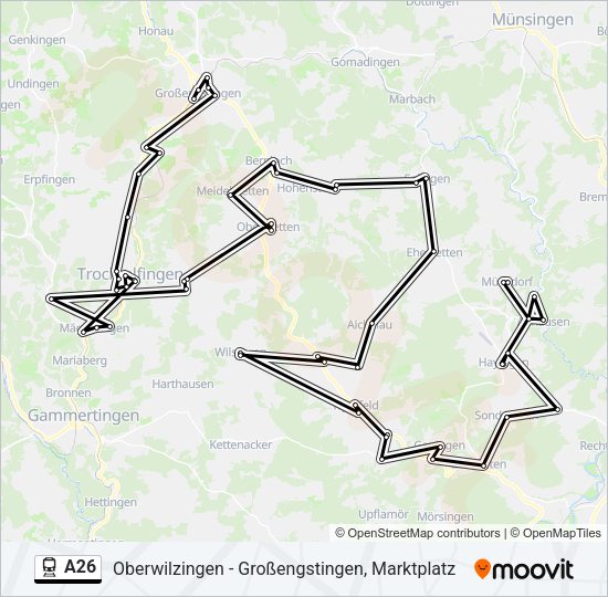 A26 Train Line Map