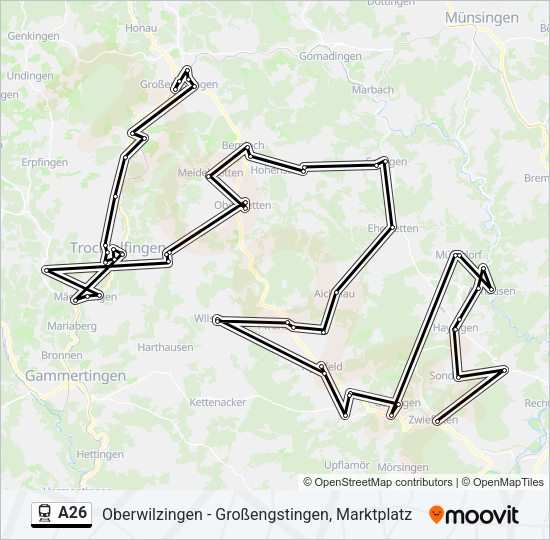 A26 Train Line Map