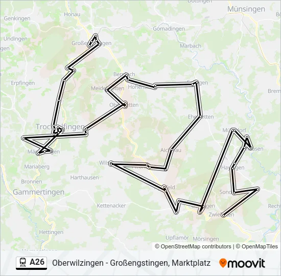 A26 Train Line Map