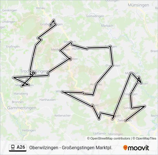 A26 Train Line Map