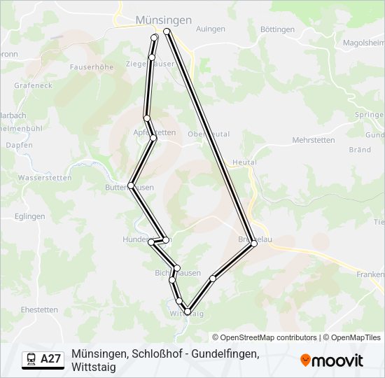 A27 Train Line Map