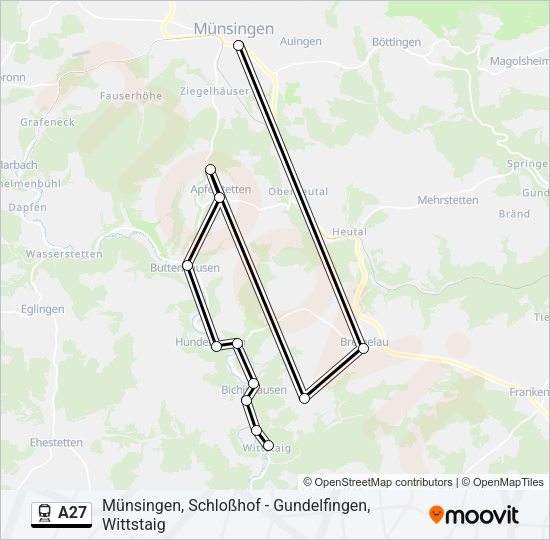 A27 Train Line Map