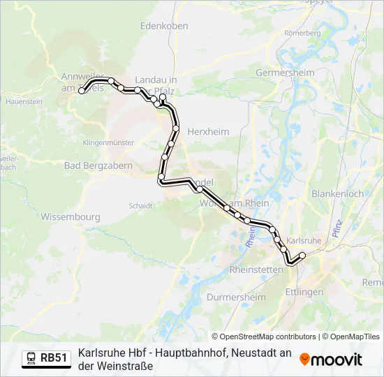 RB51 Train Line Map