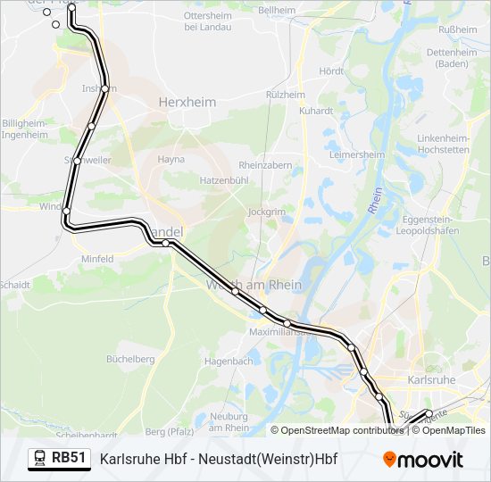 RB51 Train Line Map