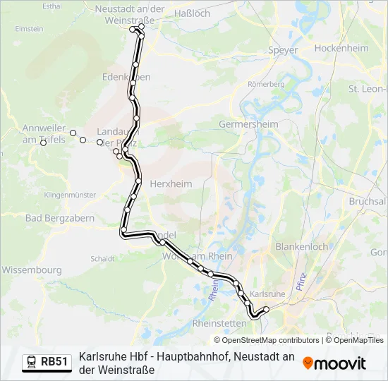 RB51 Train Line Map