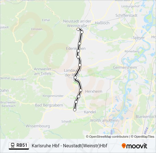RB51 Train Line Map