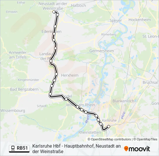 RB51 Train Line Map