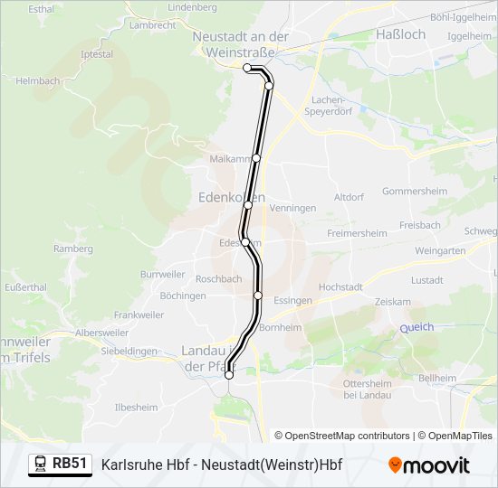 RB51 Train Line Map