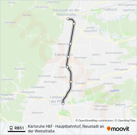 RB51 Train Line Map