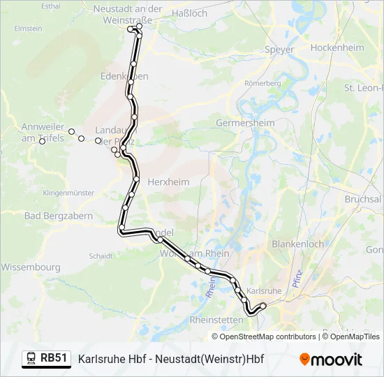 RB51 Train Line Map